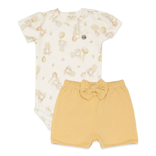 Conjunto Bebê Body e Short Algodão Egípcio Elefantinha