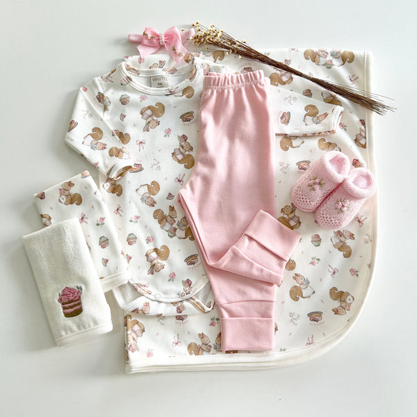 Conjunto Body Manga Longa e Calça - Esquilinhas