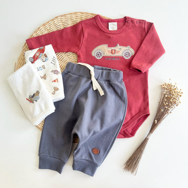 Conjunto Body Vermelho e Calça Algodão Egípcio - Racer