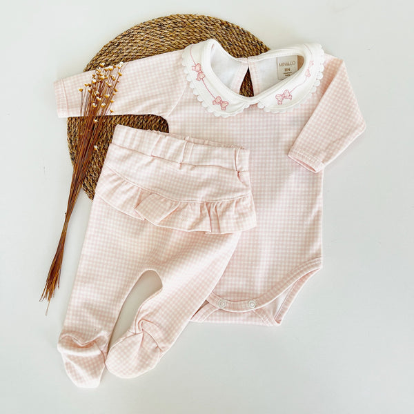 Conjunto Body Golinha e Calça Rosa Algodão Egípcio - Cachorrinhas