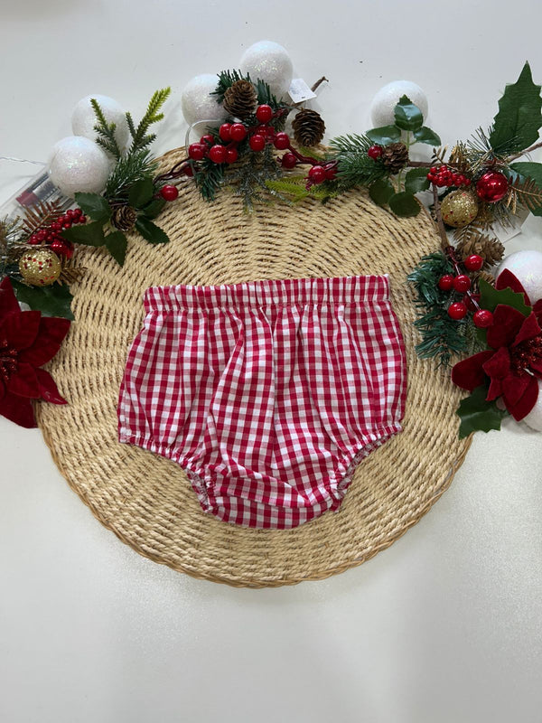 Tapa Fralda Xadrez Vermelho Natalino | Coleção Magia