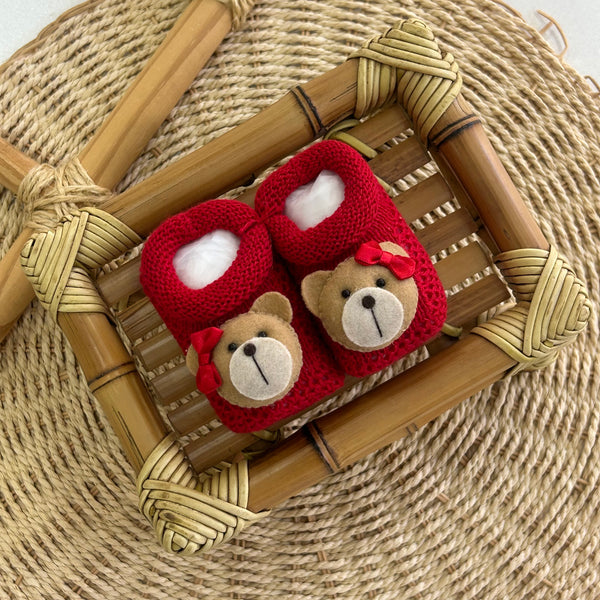 Sapatinho Tricot Ursinha
