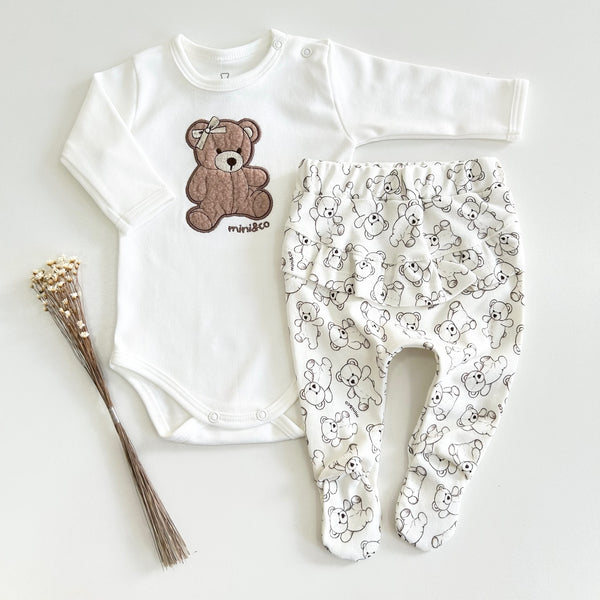 Conjunto Body Ursinha Fofa e Calça Babadinho