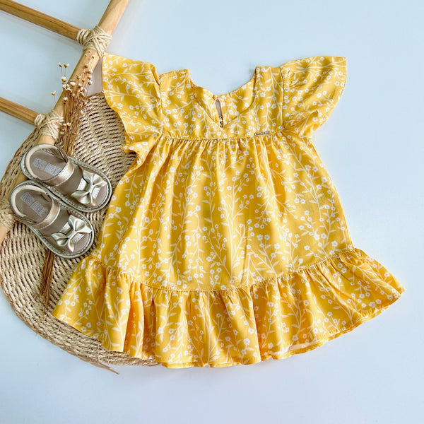 Vestido Amarelo Flores