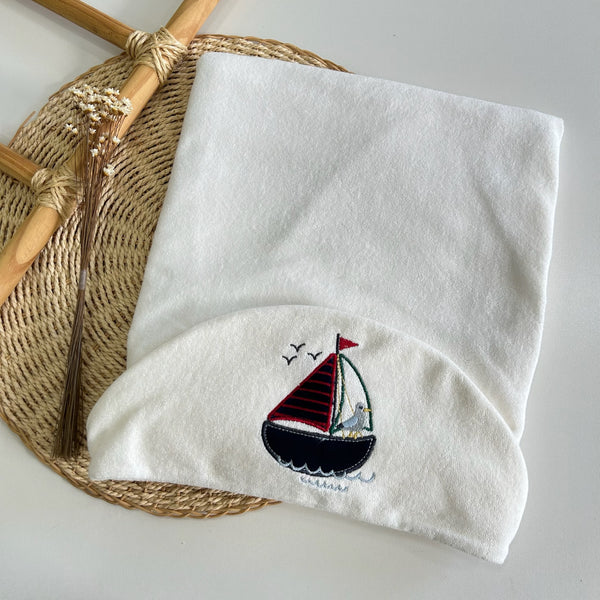 Toalha Banho Capuz Navy