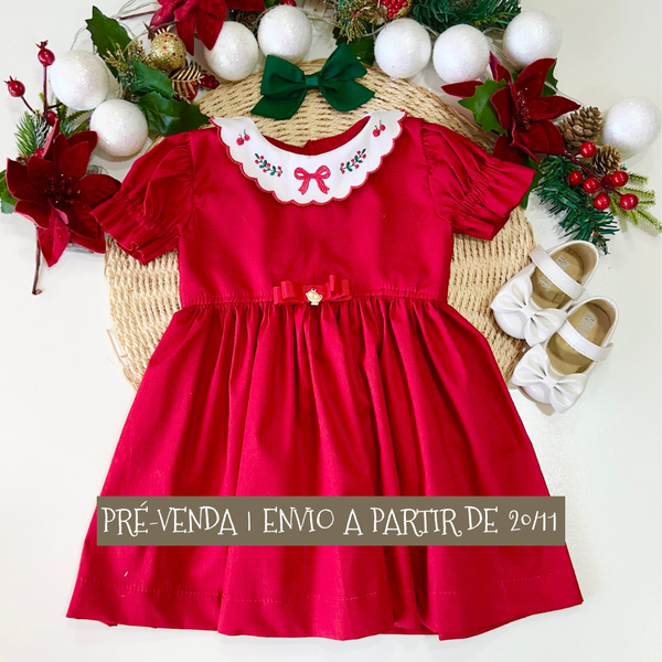 Vestido Estrela de Natal - Coleção Magia