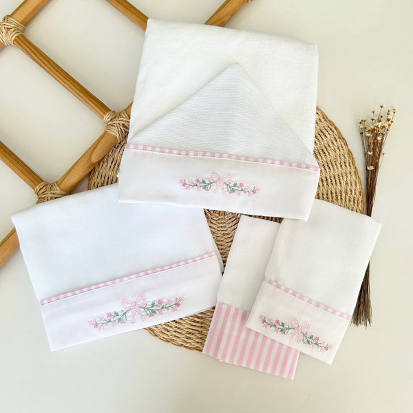 Kit Maternidade Laço Rosa - Ana's Ateliê