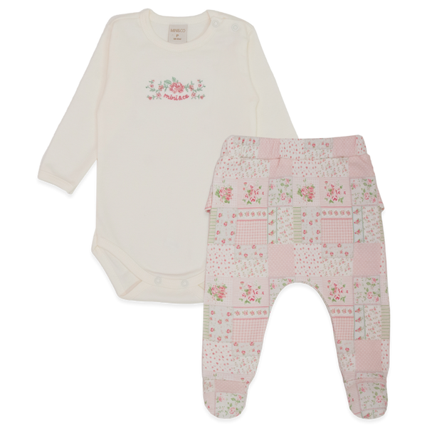 Conjunto Body Bordado e Calça Babadinho - Patchwork
