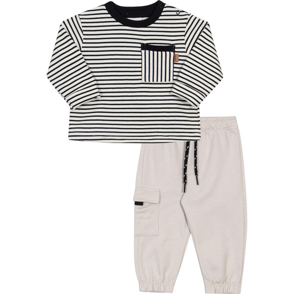 Conjunto Moletom Listras Marinho - Nini&Bambini