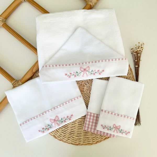 Kit Maternidade Laço Rosê - Ana's Ateliê
