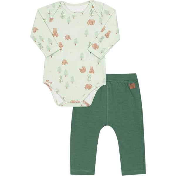 Conjunto Body e Calça Urso Verde - Nini&Bambini
