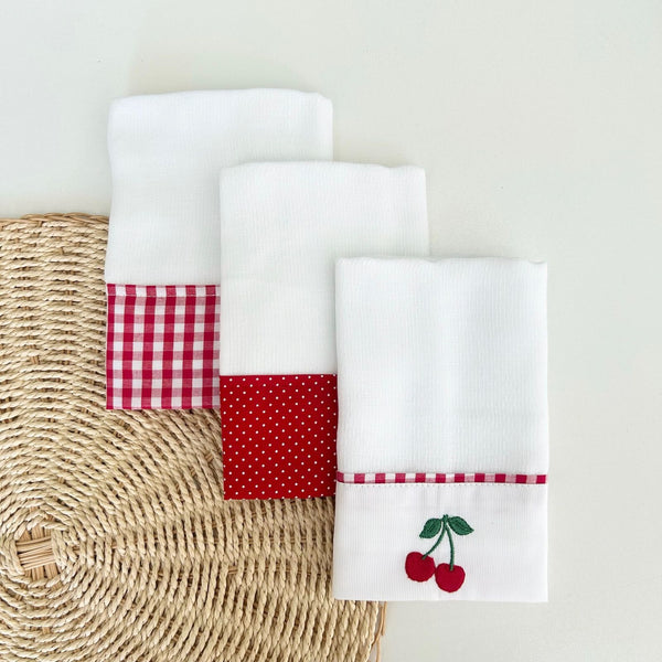 Kit 3 Paninhos Cerejinha - Ana's Ateliê