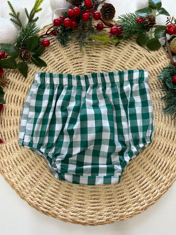 Tapa Fralda Xadrez Verde Natalino | Coleção Magia