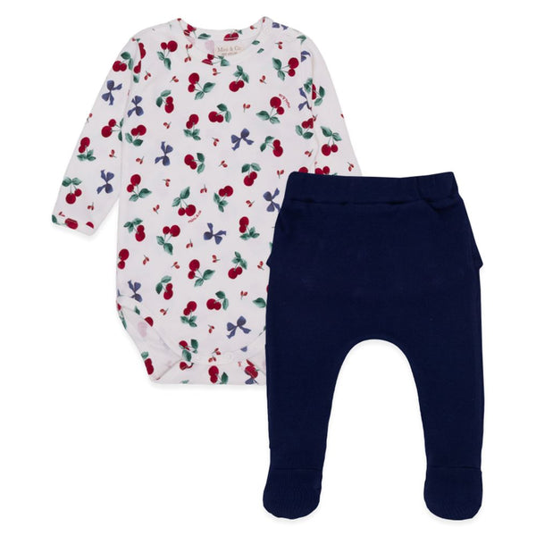 Conjunto Body Cerejas e Calça Babado - Cerejinha